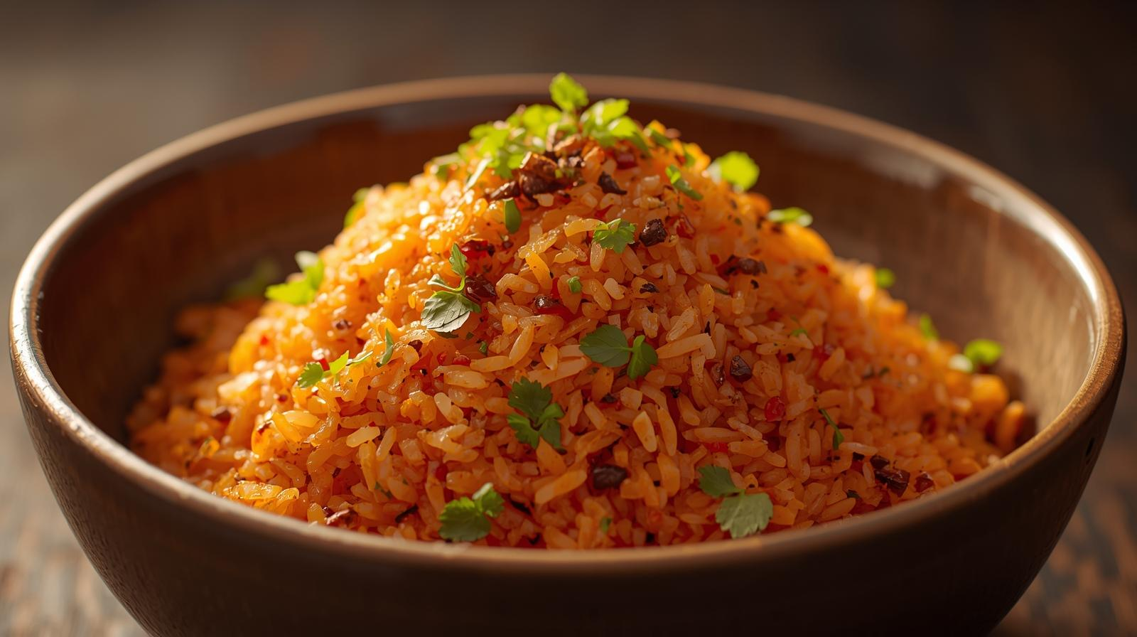Quick pickle rice with peanuts and curry leaves